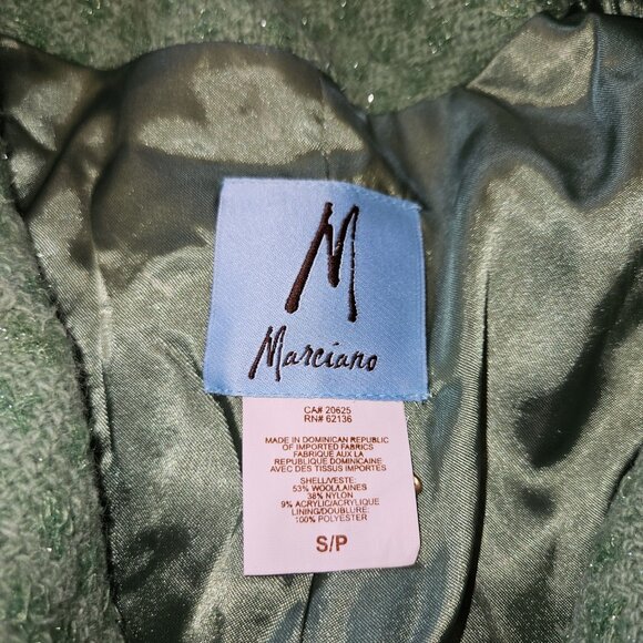 Marciano S/P Wool Blend Green Metallic Tweed Blazer Jacket - Picture 14 of 15